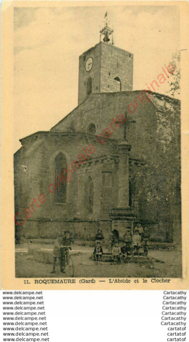 30.  ROQUEMAURE . Abside Et Clocher .  CPA Animée . - Roquemaure