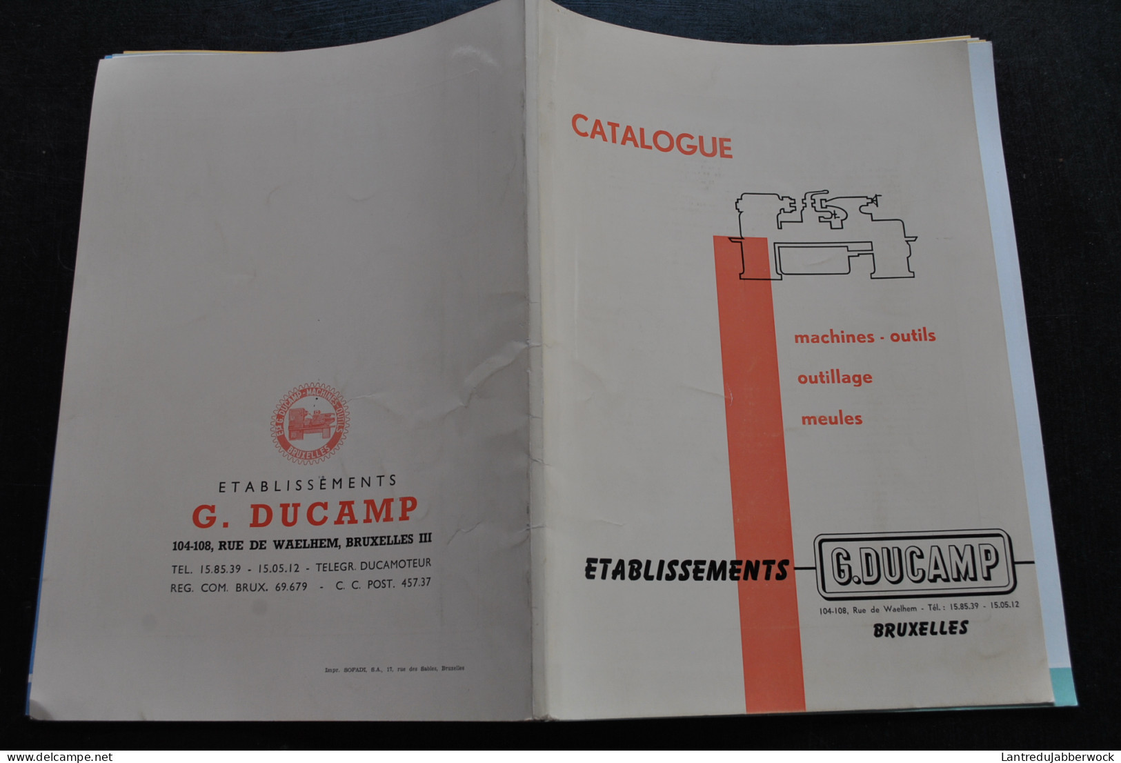 CATALOGUE Etablissements G. DUCAMP Machines-ouitils Outillage Meules Foreuse Fraiseuse Rectifieuse Presse Cintreuse Ets. - Bricolage / Técnico