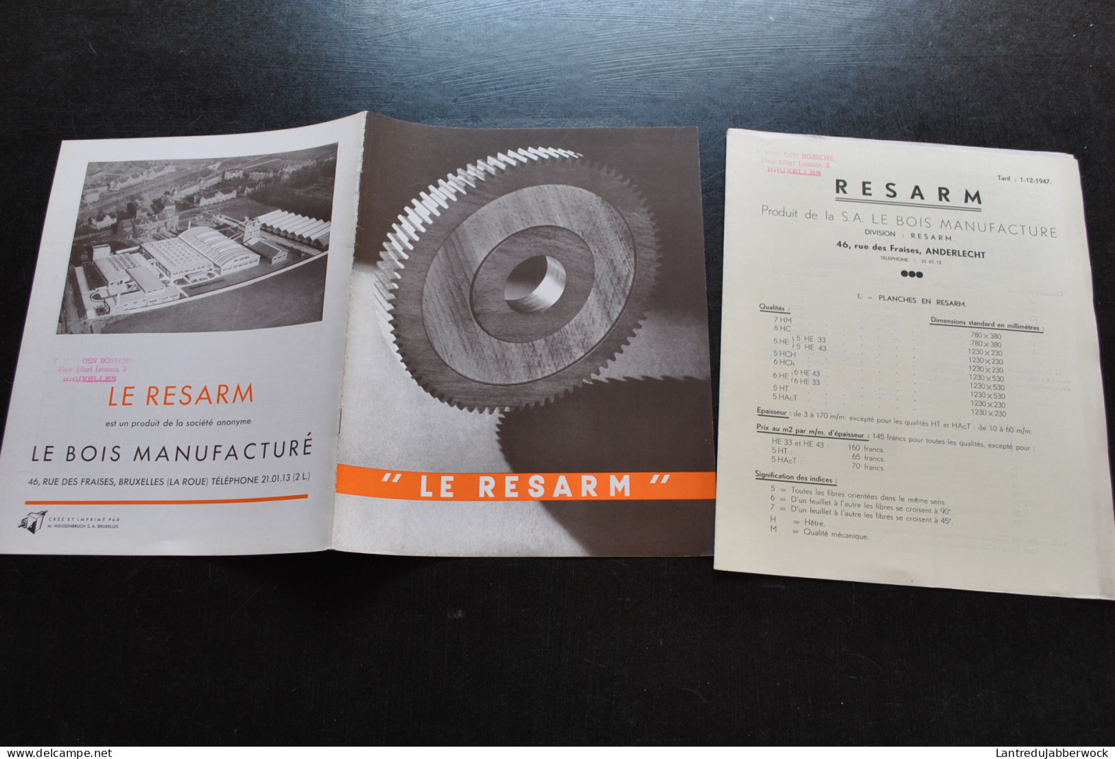 LE RESARM Catalogue Liste De Vente 1947 Permali SA Le Bois Manufacturé Tabouret Isolant électrique Tiges écroux  - Basteln