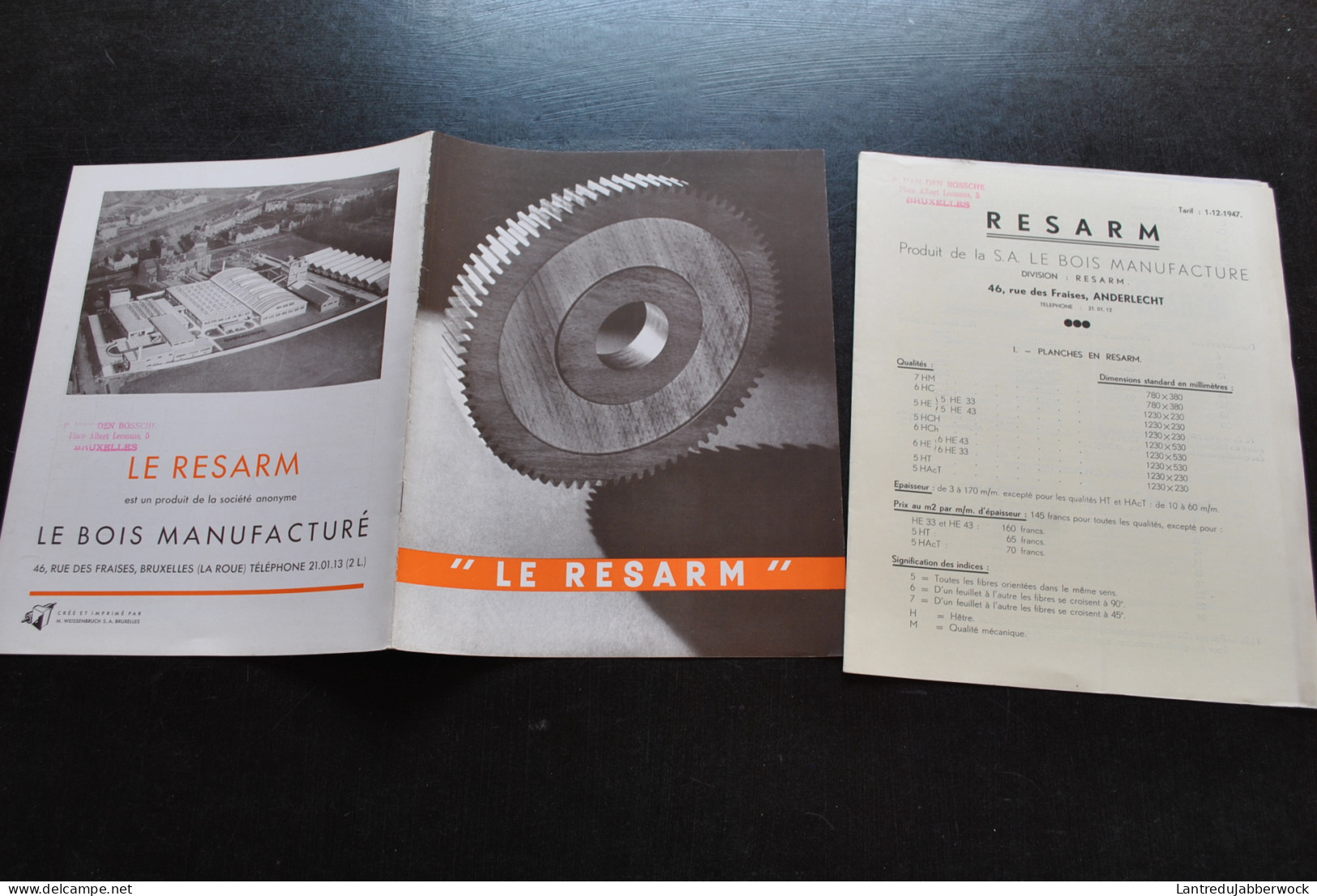 LE RESARM Catalogue Liste De Vente 1947 Permali SA Le Bois Manufacturé Tabouret Isolant électrique Tiges écroux  - Bricolage / Técnico