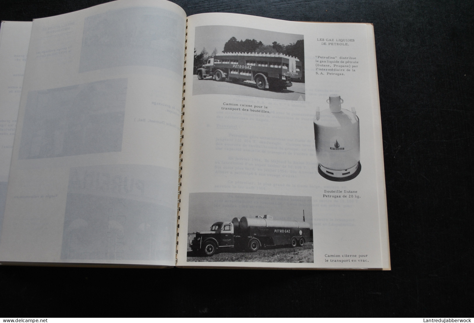 Le pétrole Purfina Catalogue interne industrie pétrolière 1954 raffinerie Petrofina SIBP Petrogaz gaz petrolier