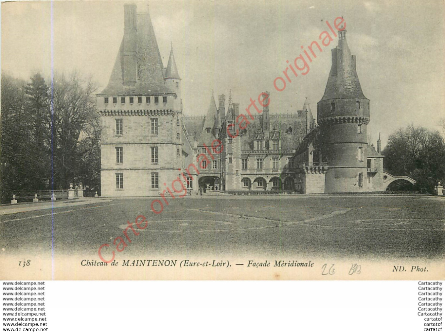 28.  MAINTENON . Le Château . Façade Méridionale . - Maintenon