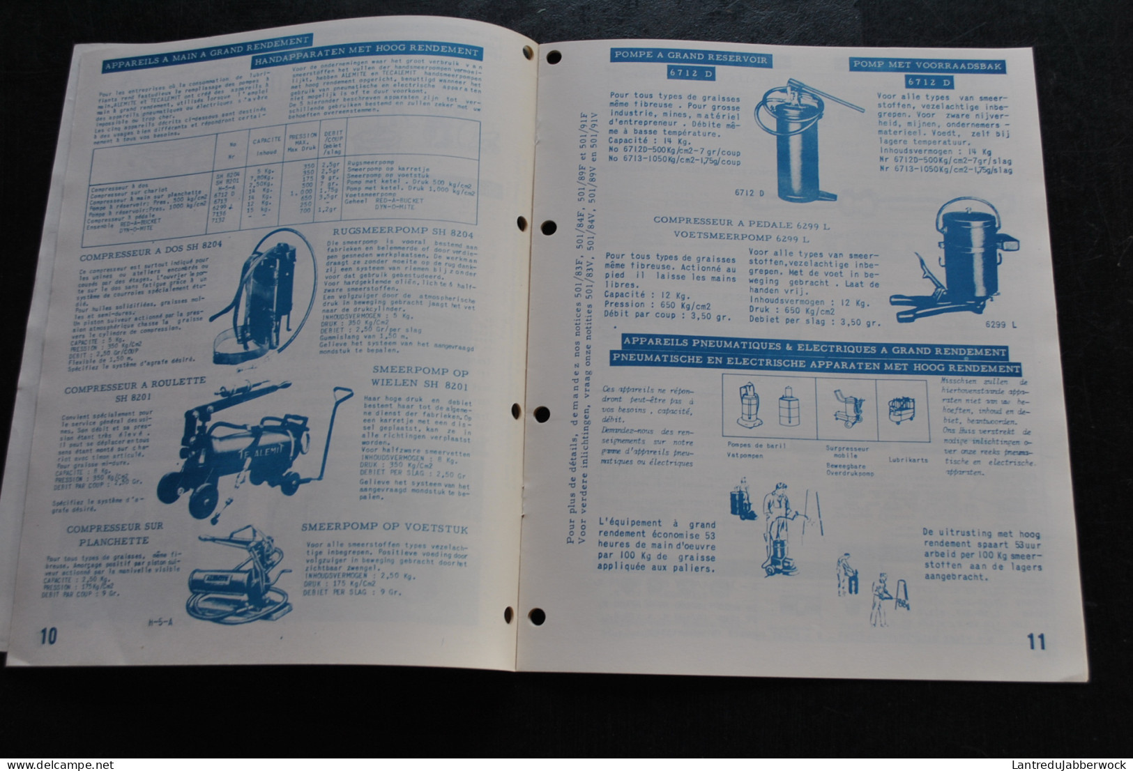 Catalogue De Présentation De Produits TECALEMIT ALEMITE Graissage Smeerapparaten Etablissements Daniel DOYEN 1957? - Bricolage / Técnico