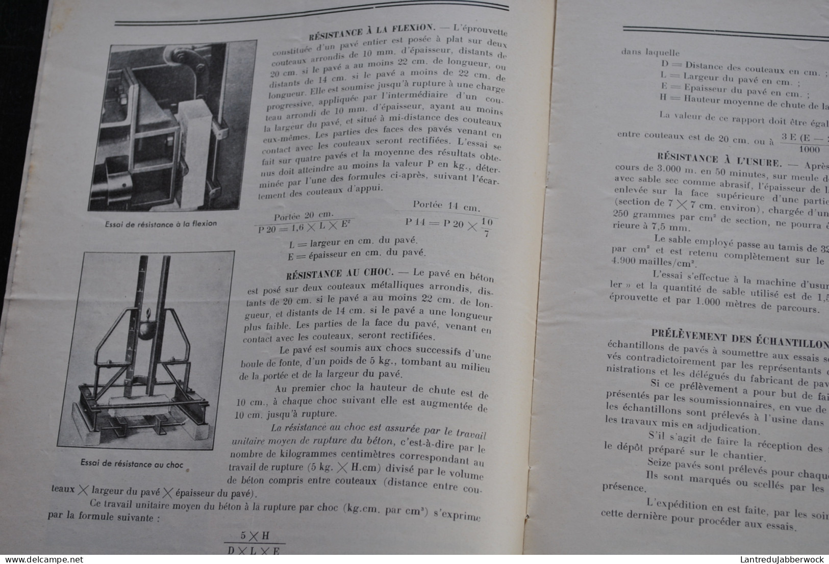 Revêtements En Pavés De Béton Pour Route Rue Et Voies D'accès à Trafic Industriel 1932 Ciment Portland Artificiel - Bricolage / Técnico