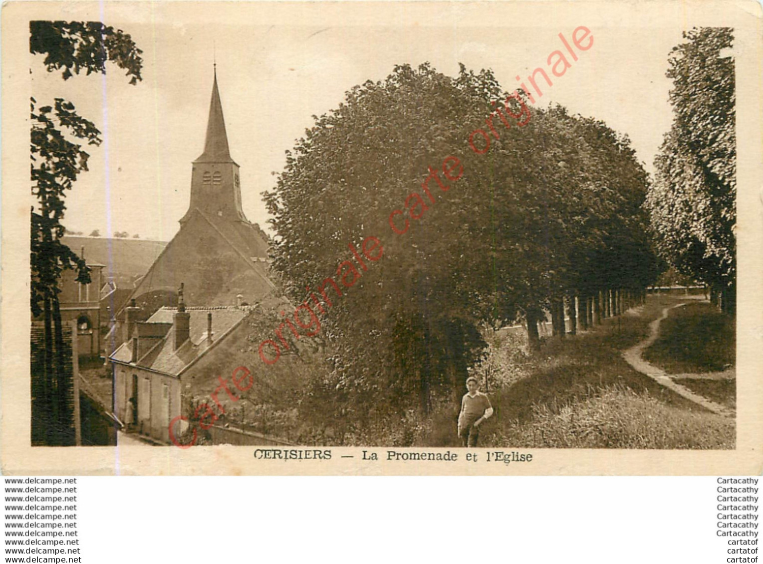 89.  CERISIERS . La Promenade Et L'Eglise . - Cerisiers