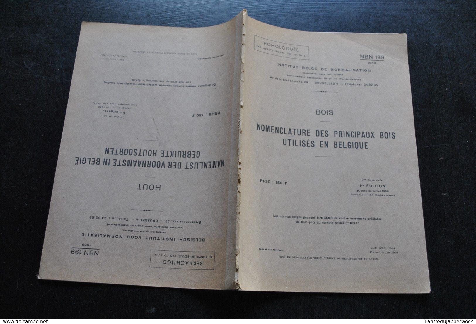 BOIS Nomenclature Des Principaux Bois Utilisés En Belgique 1950 HOUT Namenlijst Der Voornaamste In België Houtsoorten - Bricolage / Técnico