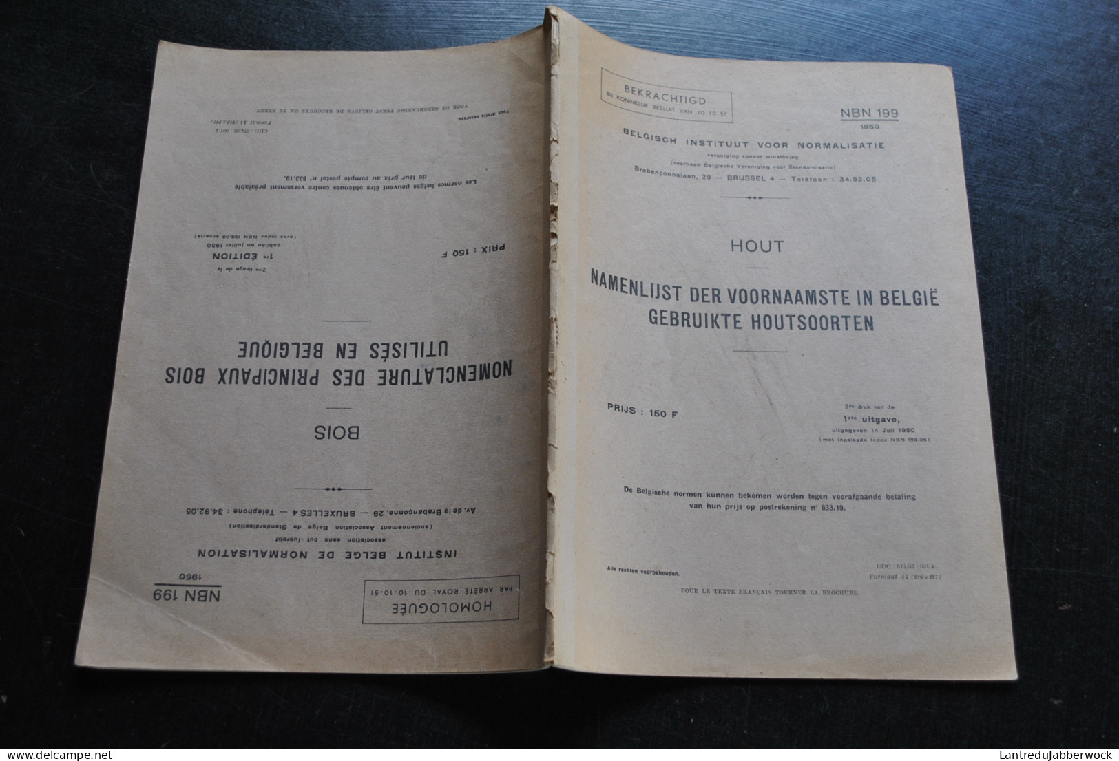 BOIS Nomenclature Des Principaux Bois Utilisés En Belgique 1950 HOUT Namenlijst Der Voornaamste In België Houtsoorten - Bricolage / Técnico