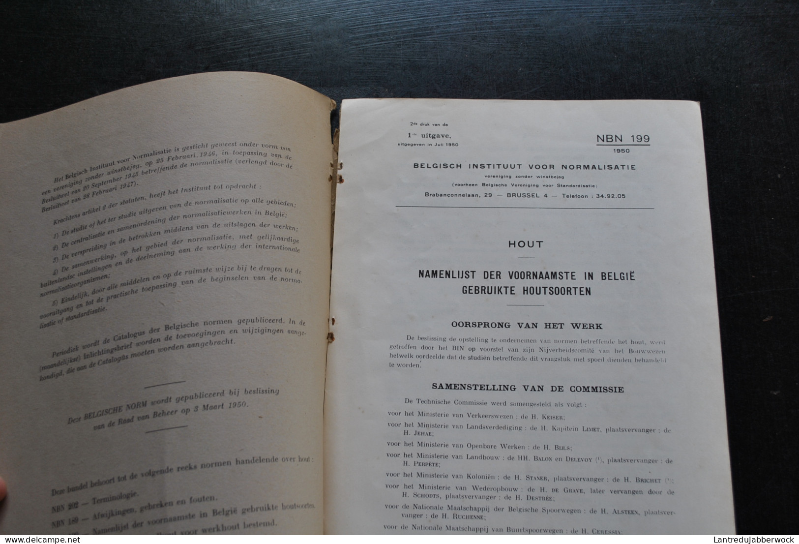 BOIS Nomenclature Des Principaux Bois Utilisés En Belgique 1950 HOUT Namenlijst Der Voornaamste In België Houtsoorten - Bricolage / Technique