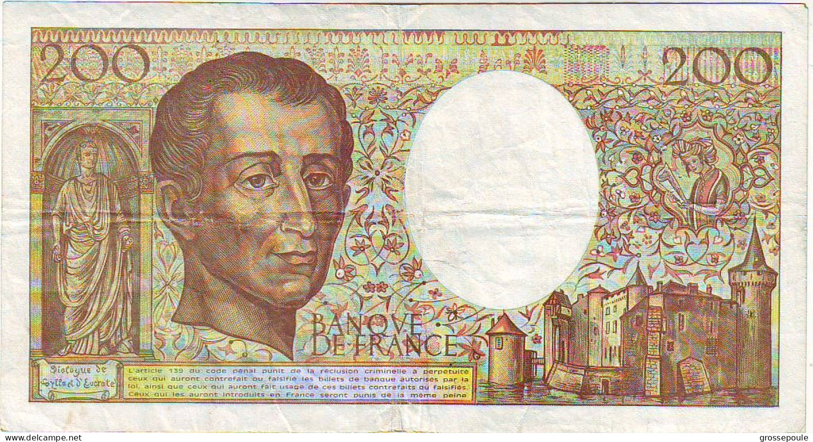 200 FRS MONTESQUIEU - 1992 - H.128 - 426169 -  SUP - 200 F 1981-1994 ''Montesquieu''