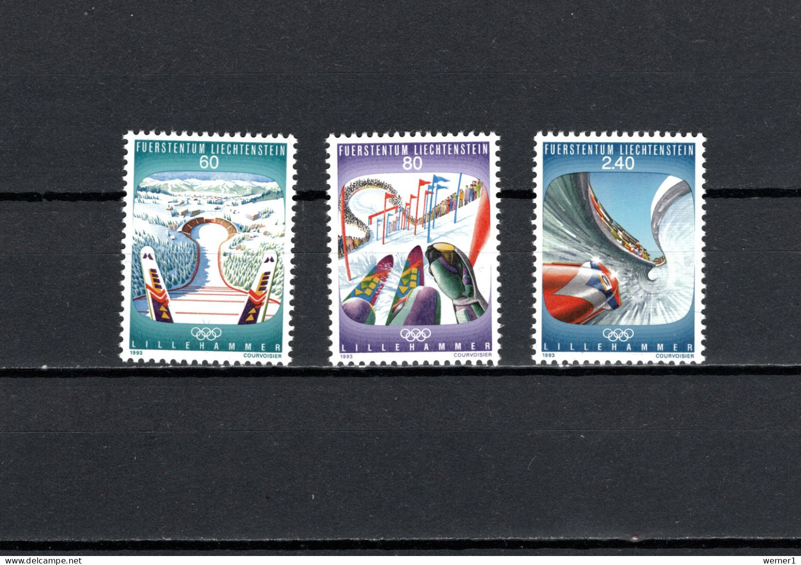 Liechtenstein 1993 Olympic Games Lillehammer Set Of 3 MNH - Invierno 1994: Lillehammer