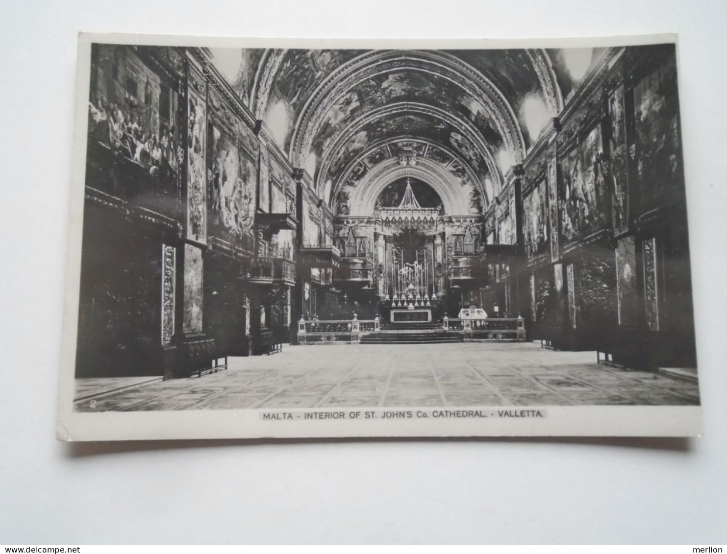 D201949       CPA - AK- Ca 1910-20  MALTA  Interior Of St. John's Co. Cathedral -Valletta - Malta