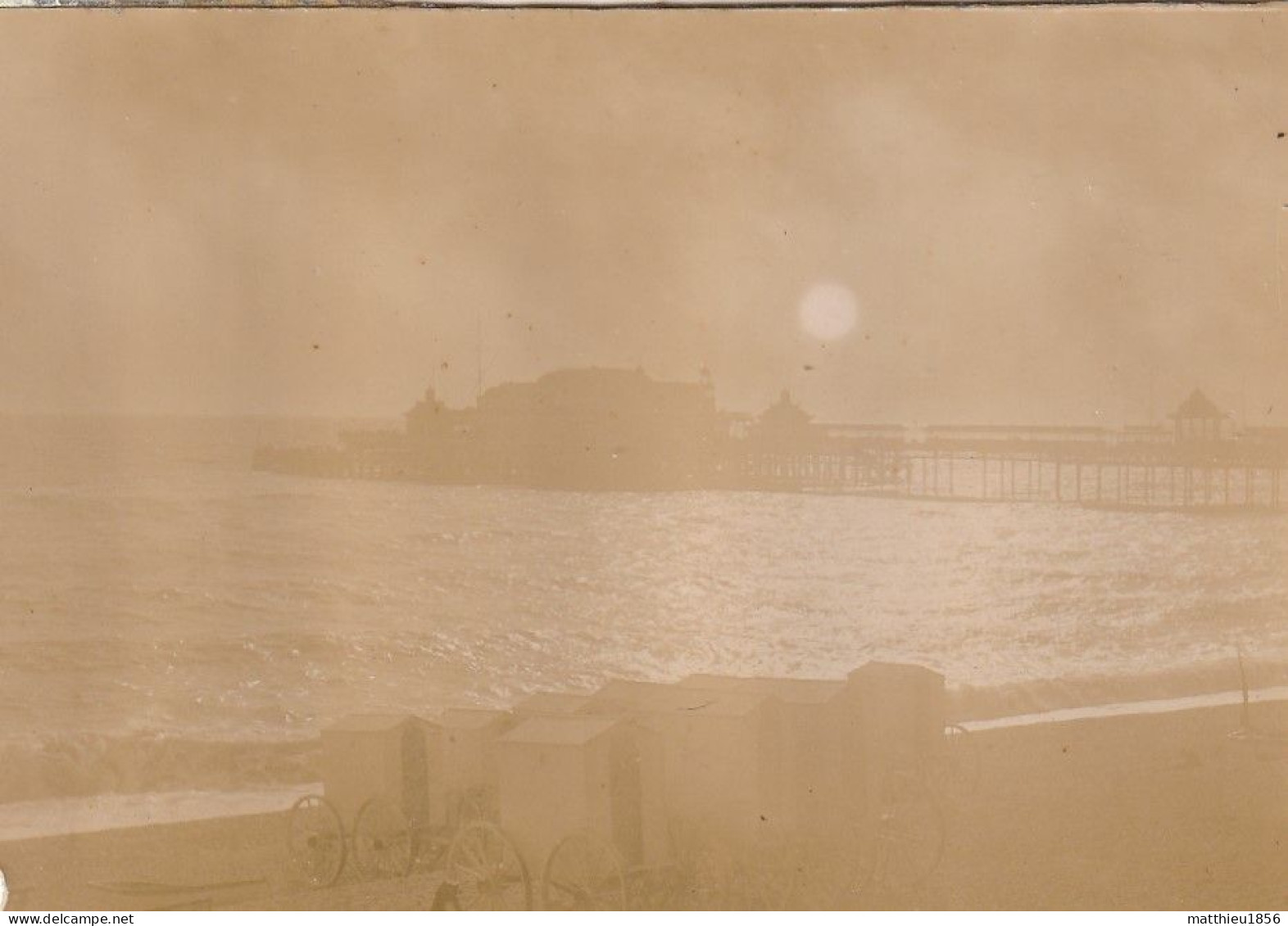 Photo 1901 BRIGHTON - The Beach And West Pier, Sunset (A254) - Brighton