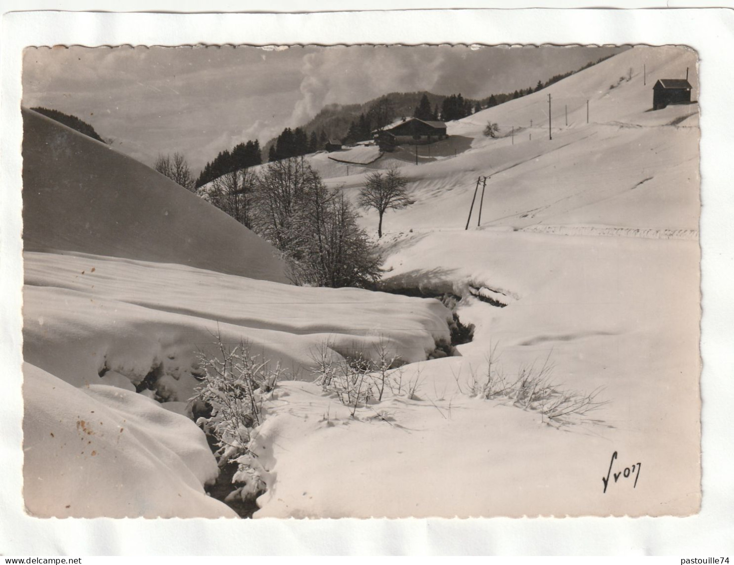 CPM. 15 X 10,5  -  Environs De MORZINE  -  Paysage D'hiver Au Col Des Gets - Les Gets