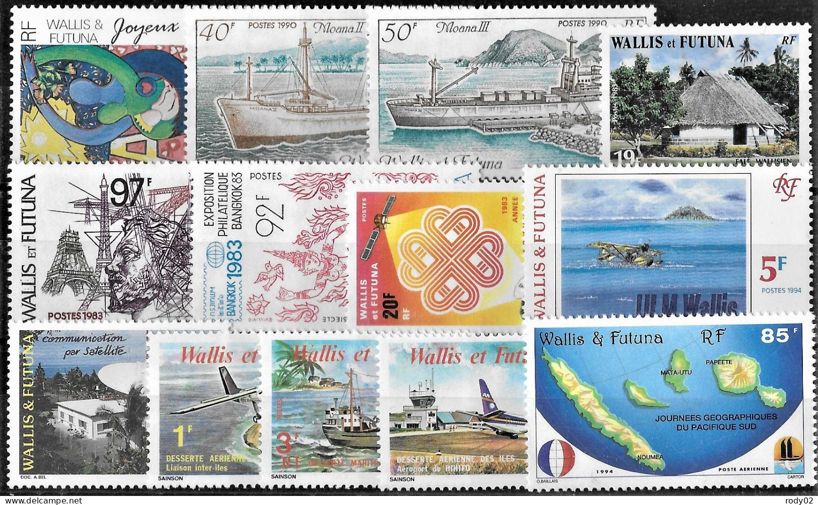 WALLIS ET FUTUNA  - JOLI LOT - 2 SCANS - NEUF** MNH - Colecciones & Series