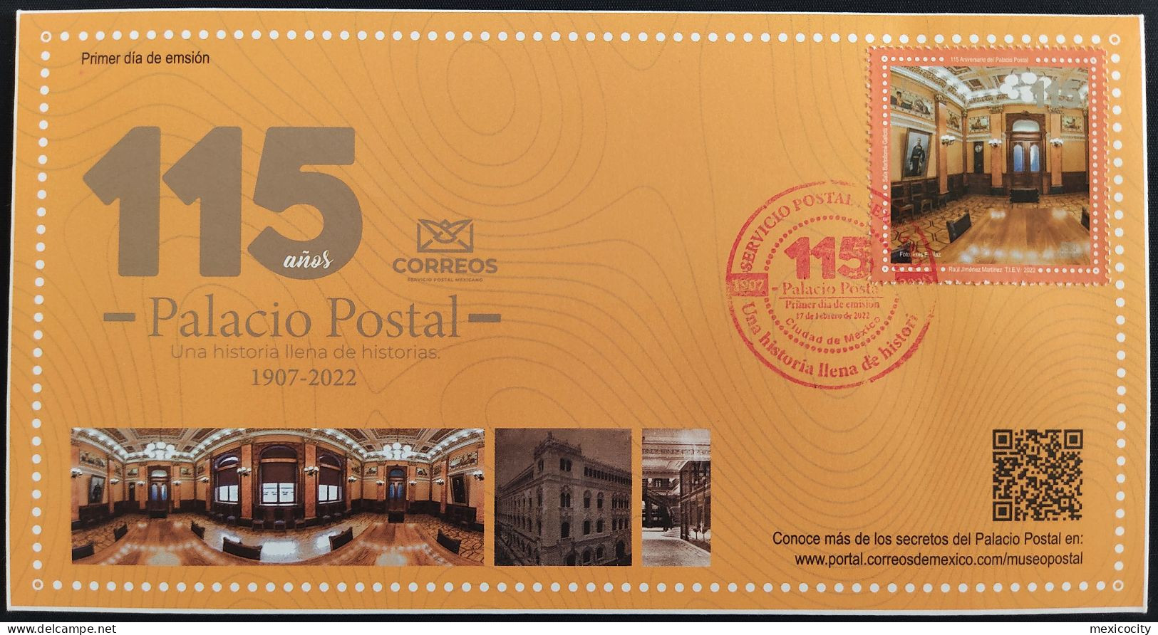 MEXICO 2022 POSTAL PALACE BLDG 115th Anniv Limited Edition 24 Diff. Postal Stamp Sheet In Special Folder + FDC, Rare! - Mexiko