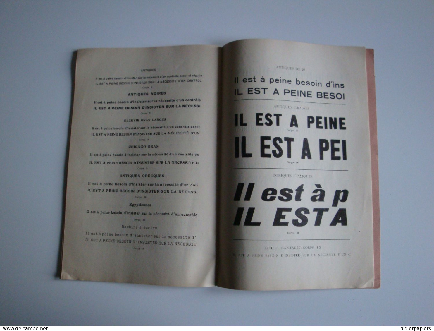 Catalogue Des Caractères Typographiques De L'imprimerie Laboureur & Cie Issoudun - Drukkerij & Papieren