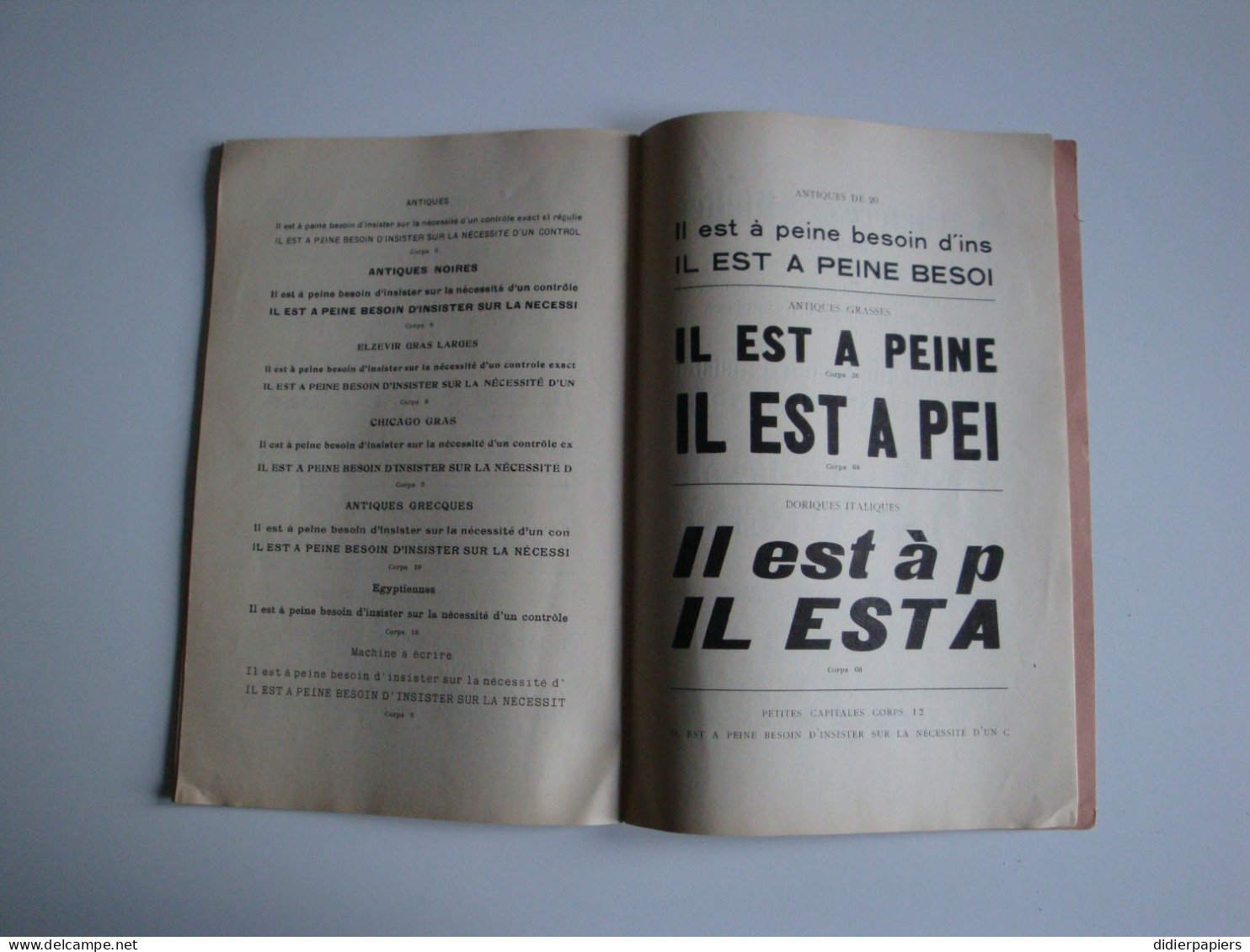Catalogue Des Caractères Typographiques De L'imprimerie Laboureur & Cie Issoudun - Imprenta & Papelería