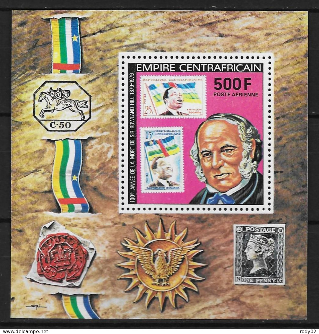 CENTRAFRIQUE - SIR ROWLAND HILL - N° 373 A 376, PA 197 A 198 ET BF 28 - NEUF** MNH - Rowland Hill