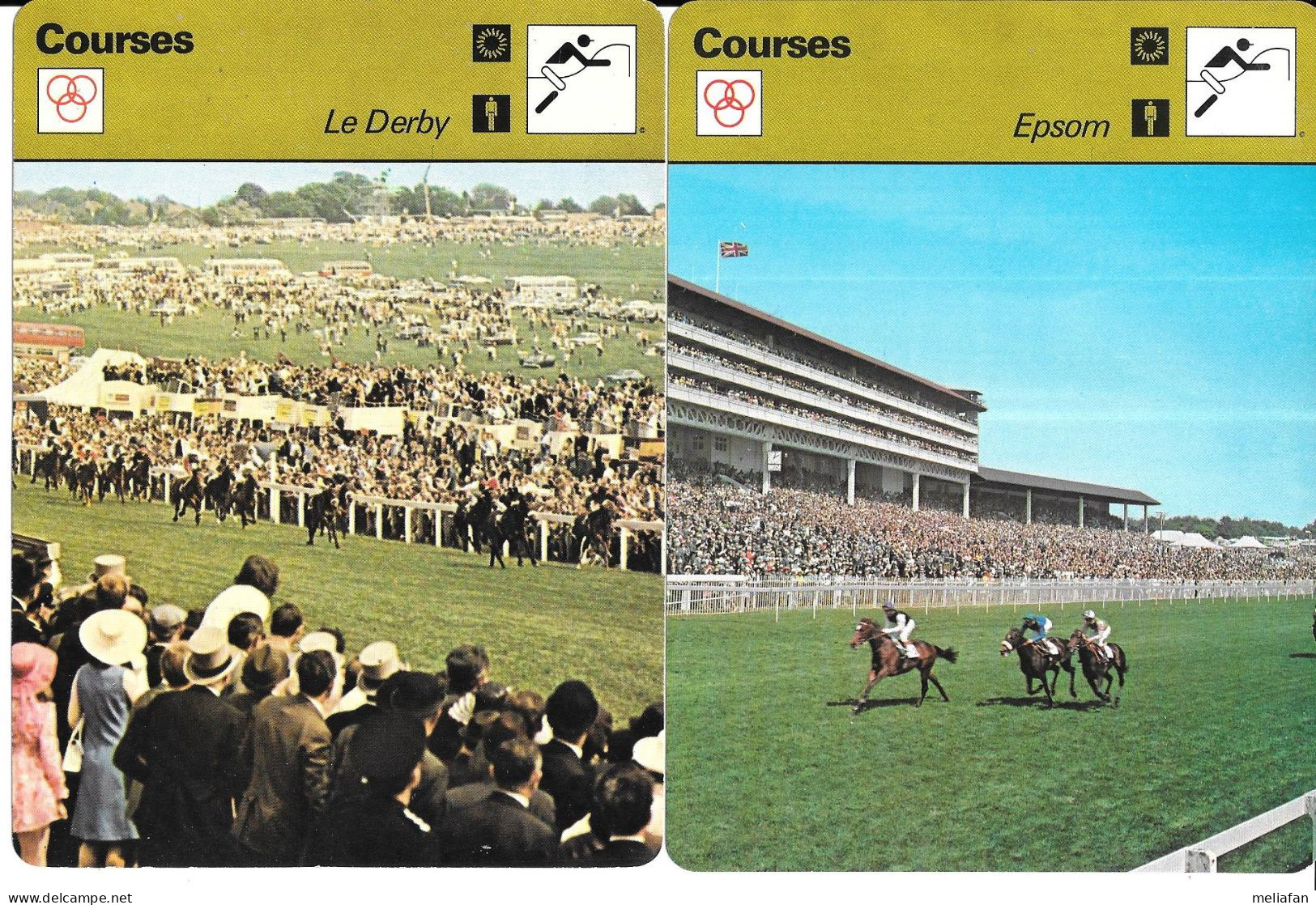 GF1798 - FICHES EDITION RENCONTRE - HIPPISME - ASCOT - EPSOM - CHURCHILL DOWNS - Hipismo