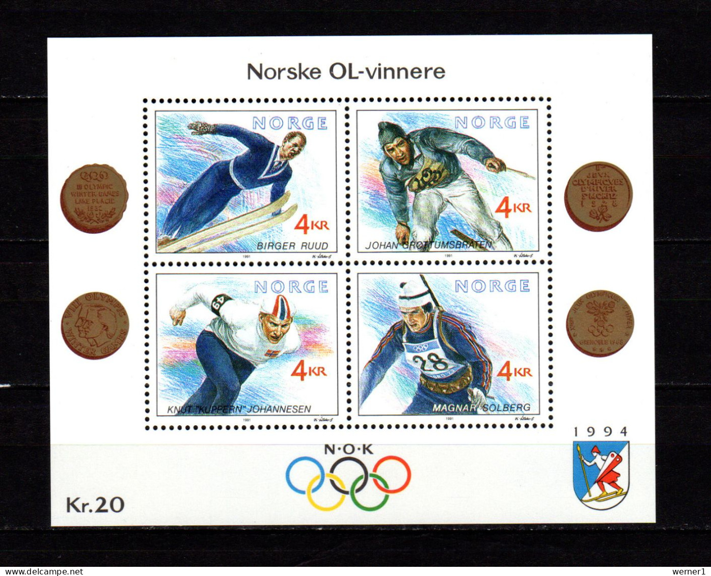 Norway 1991 Olympic Games Lillehammer S/s MNH - Inverno1994: Lillehammer