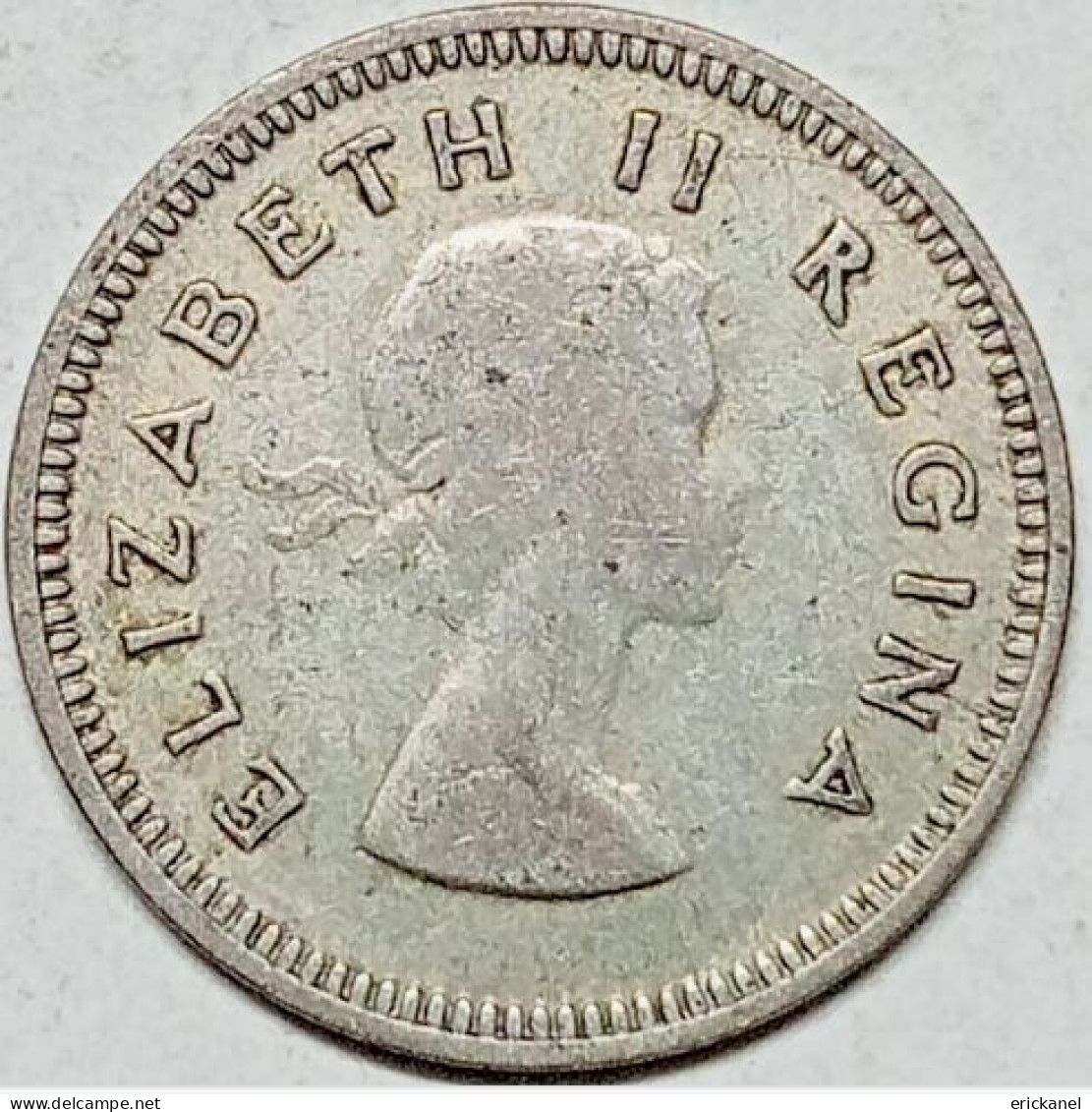 1956 SOUTH AFRICA SILVER 3 PENCE - South Africa