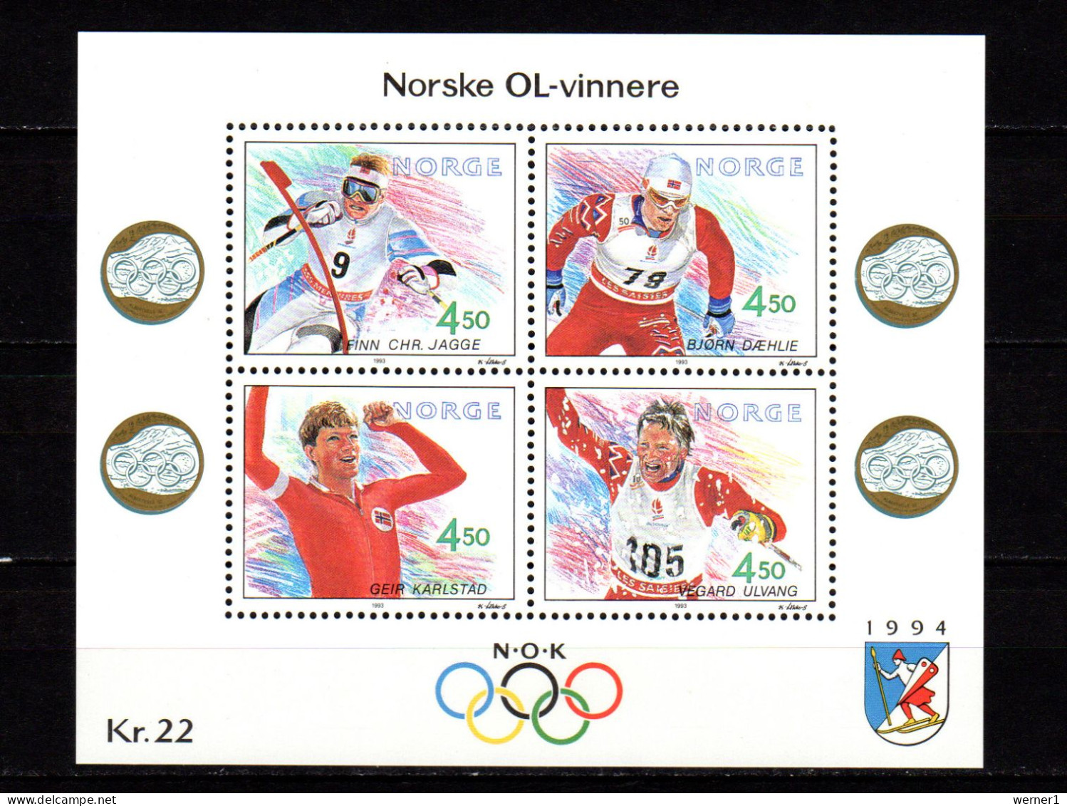 Norway 1993 Olympic Games Lillehammer S/s MNH - Invierno 1994: Lillehammer