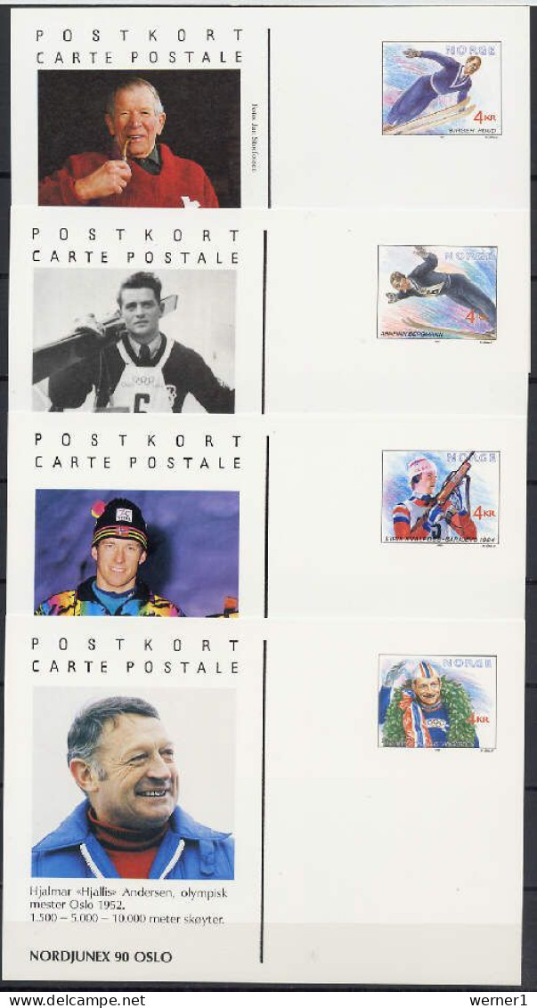 Norway 1992 Olympic Games Lillehammer 4 Commemorative Postcards - Winter 1994: Lillehammer