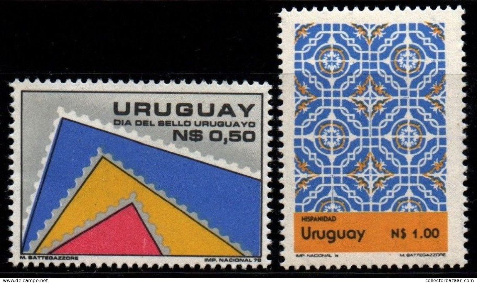 1978 Uruguay Iberian Title Symbolic Stamp Day And Spanish Heritage #1012 - 1013 ** MNH - Uruguay