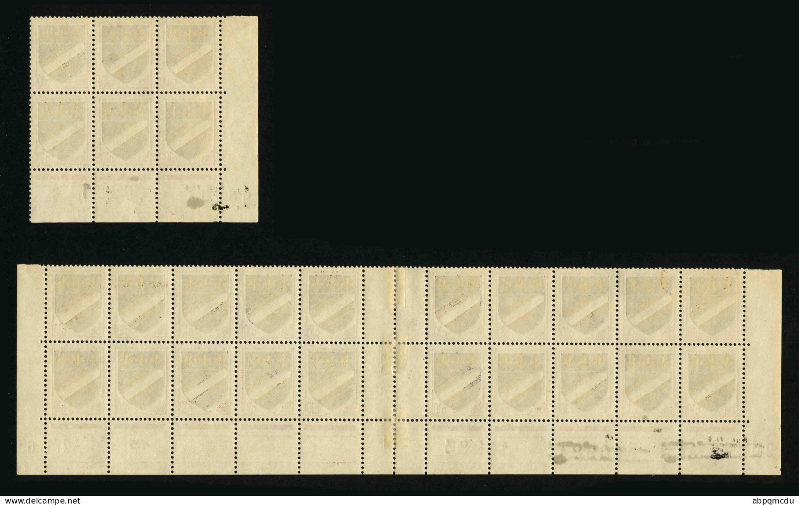 FRANCE - YT 1353 - BLOC DE 6 TIMBRES ET BLOC DE 20 TIMBRES PROVENANT DE FEUILLES DE REMPLACEMENT - Ongebruikt