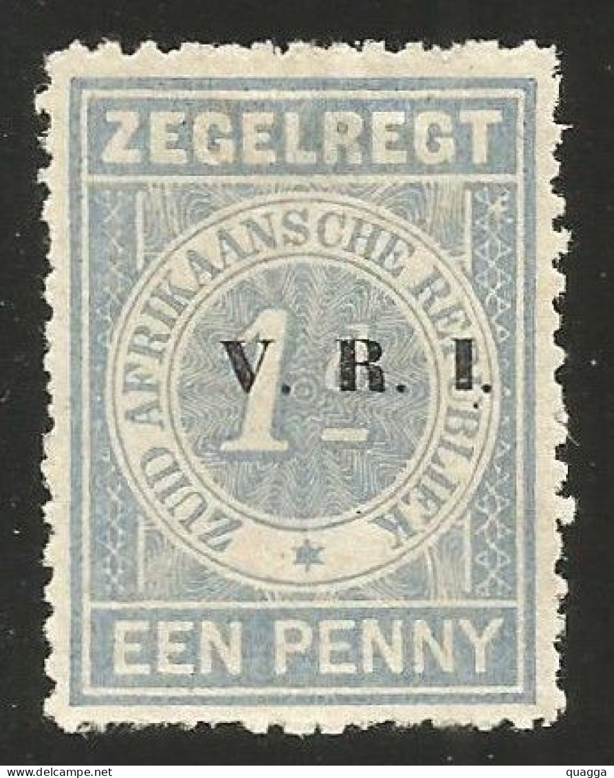 Transvaal 1901. 1d Blue With V.R.I. Ovpt. Barefoot 77. Revenue. - Transvaal (1870-1909)