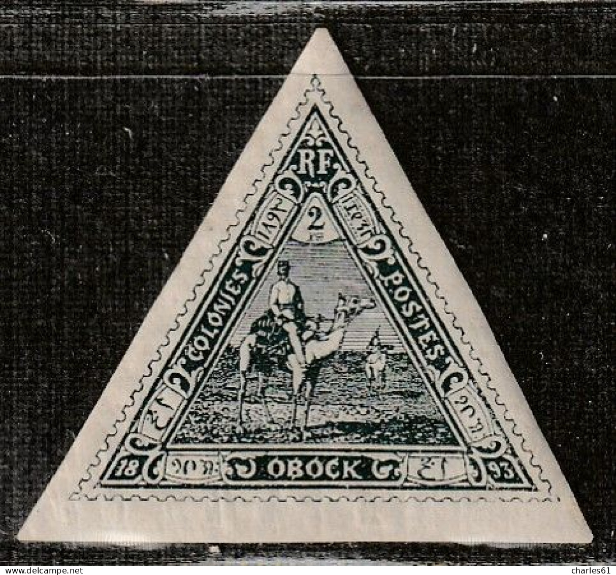 OBOCK - N°45 * (1893-94) Méharistes - 2fr Ardoise - Unused Stamps