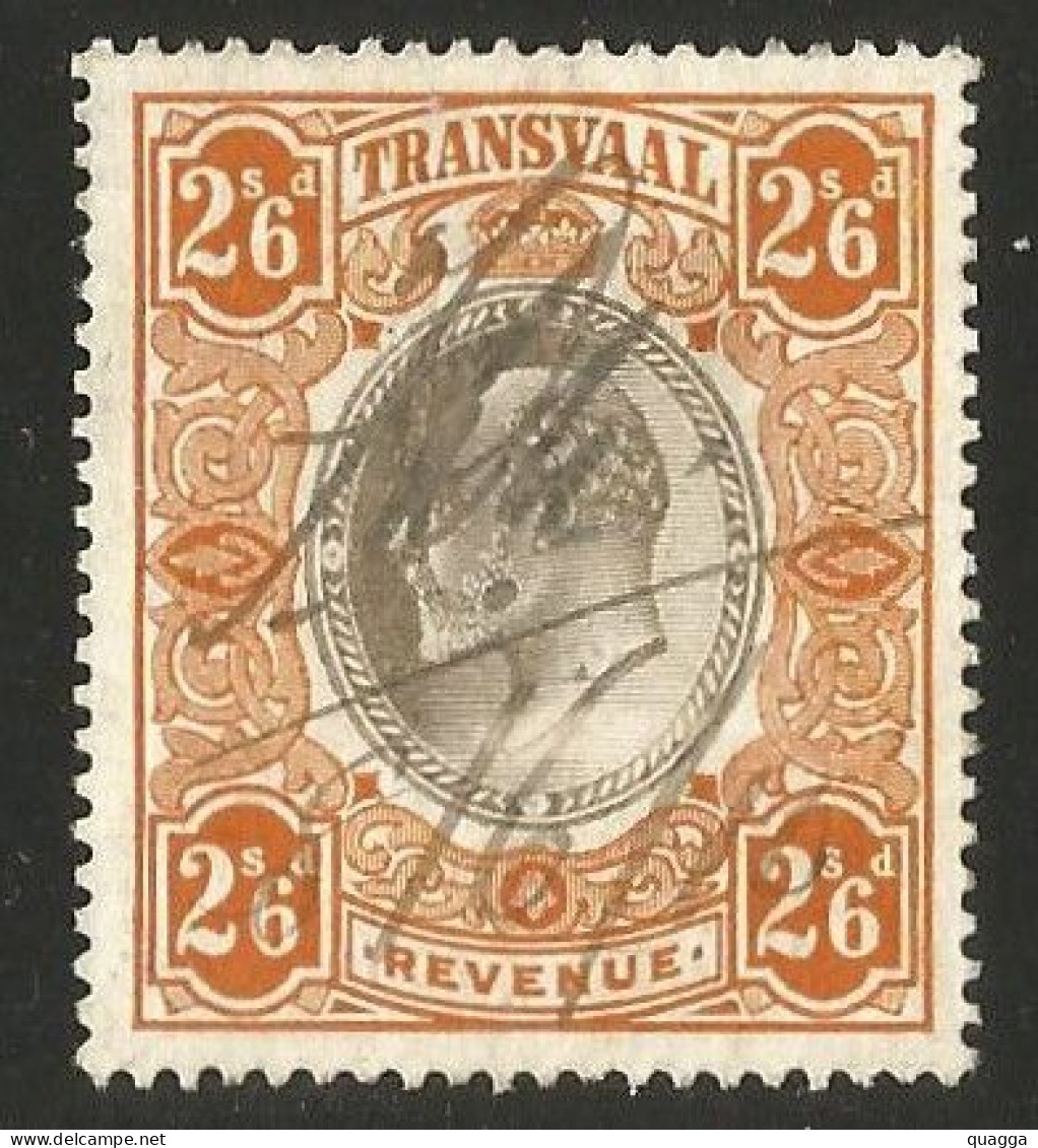 Transvaal 1902. 2/6d Orange And Black. Barefoot 95. Revenue. - Transvaal (1870-1909)