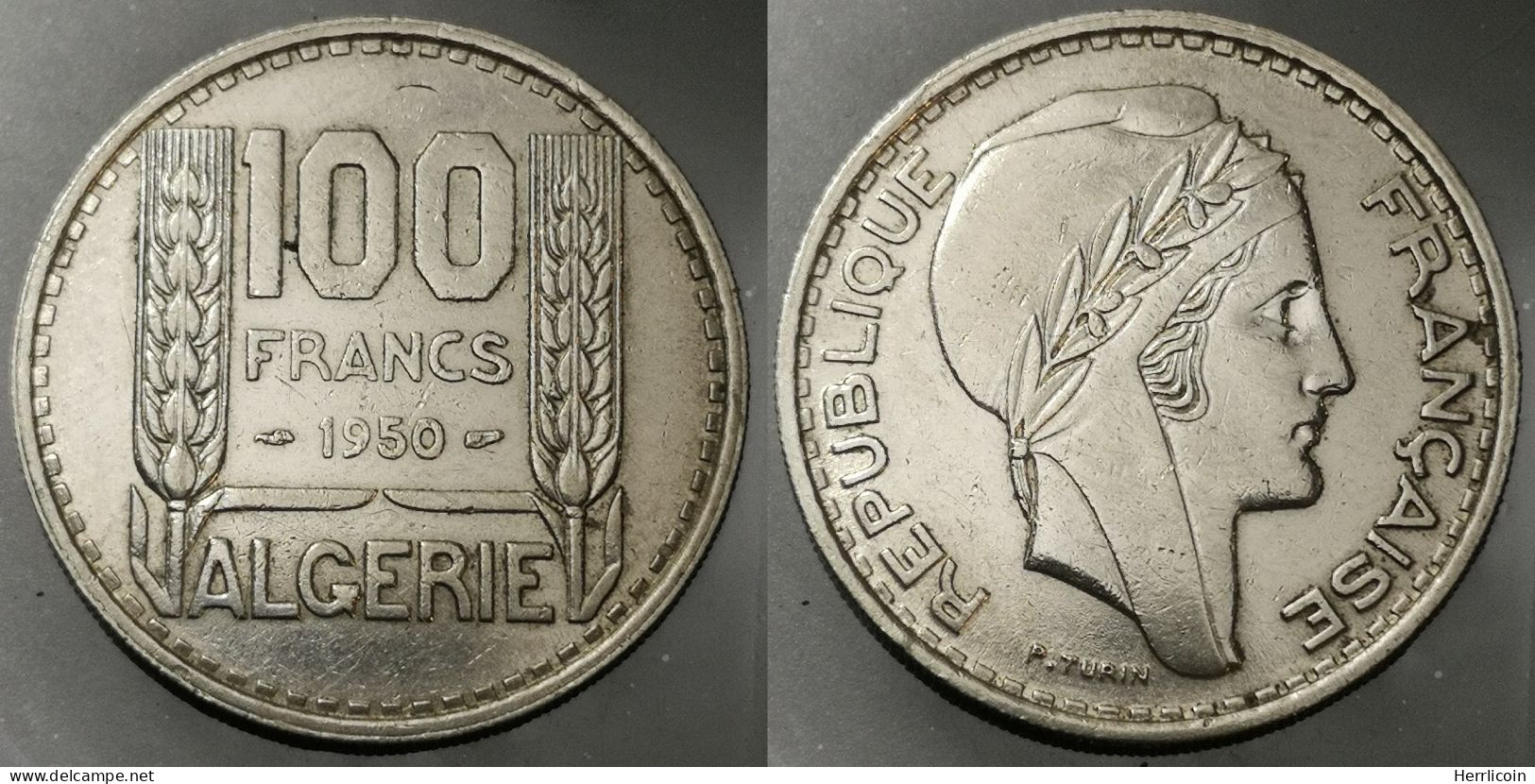 Monnaie Algérie - 1950 - 100 Francs Turin - Algerien