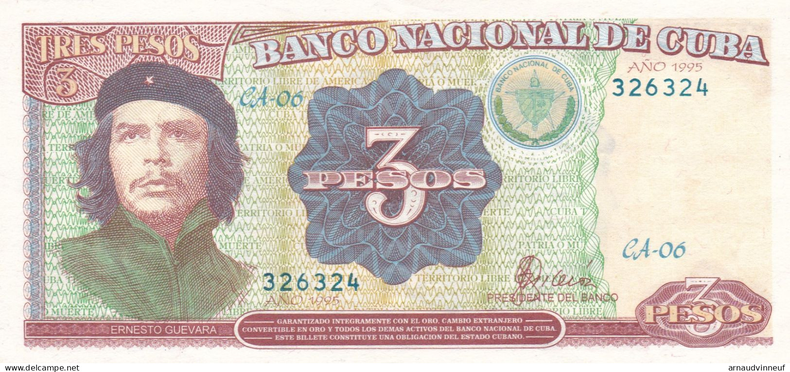 BANCO NACIONAL DE CUBA 3 PESOS - Cuba