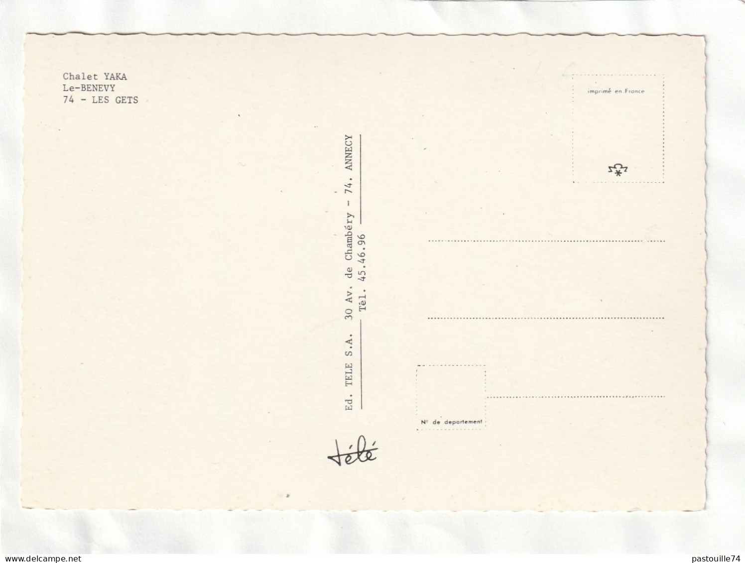 CPM. 15 X 10,5  -  LES  GETS  - Chalet  YAKA  Le-BENEVY - Les Gets