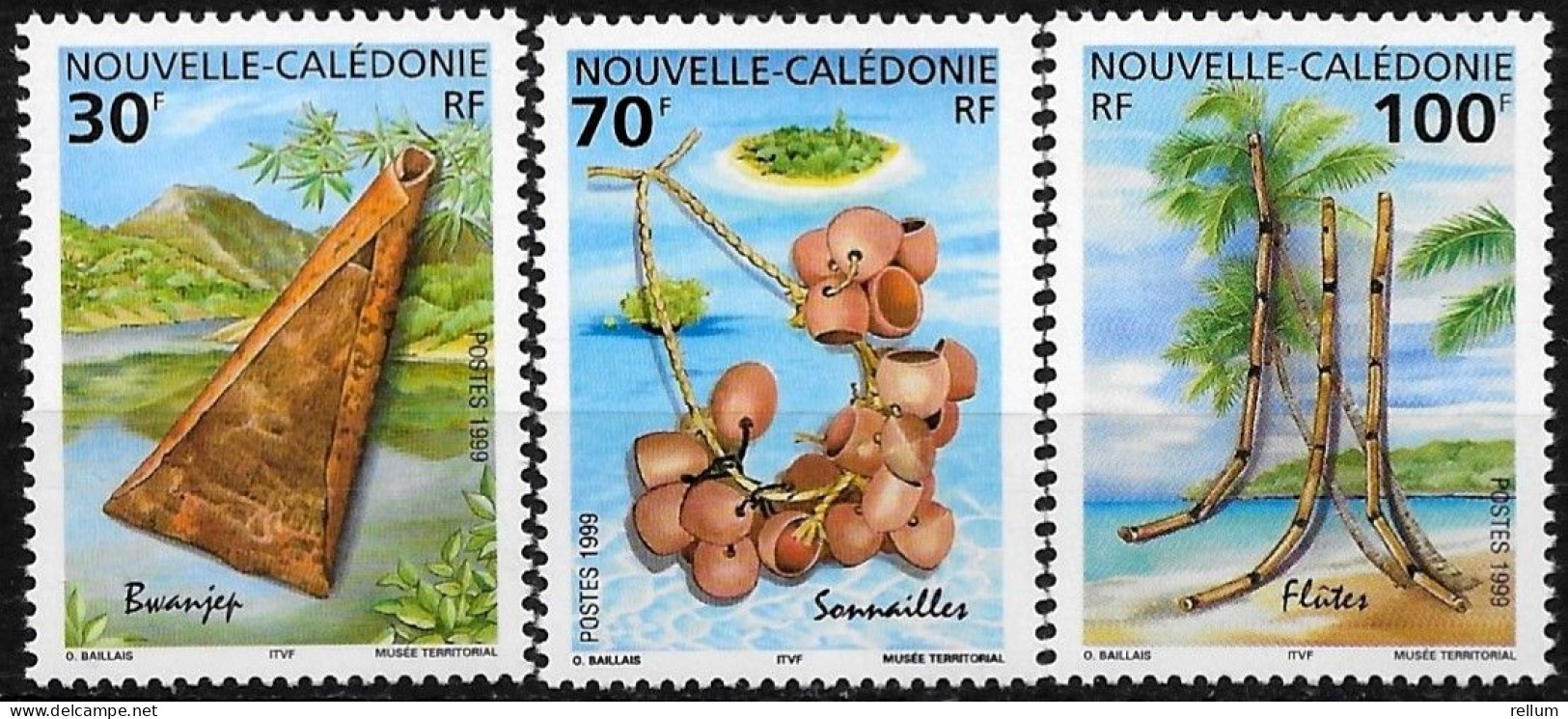 Nouvelle Calédonie 1999 - Yvert Et Tellier Nr. 788/790 - Michel Nr. 1168/1170 ** - Unused Stamps