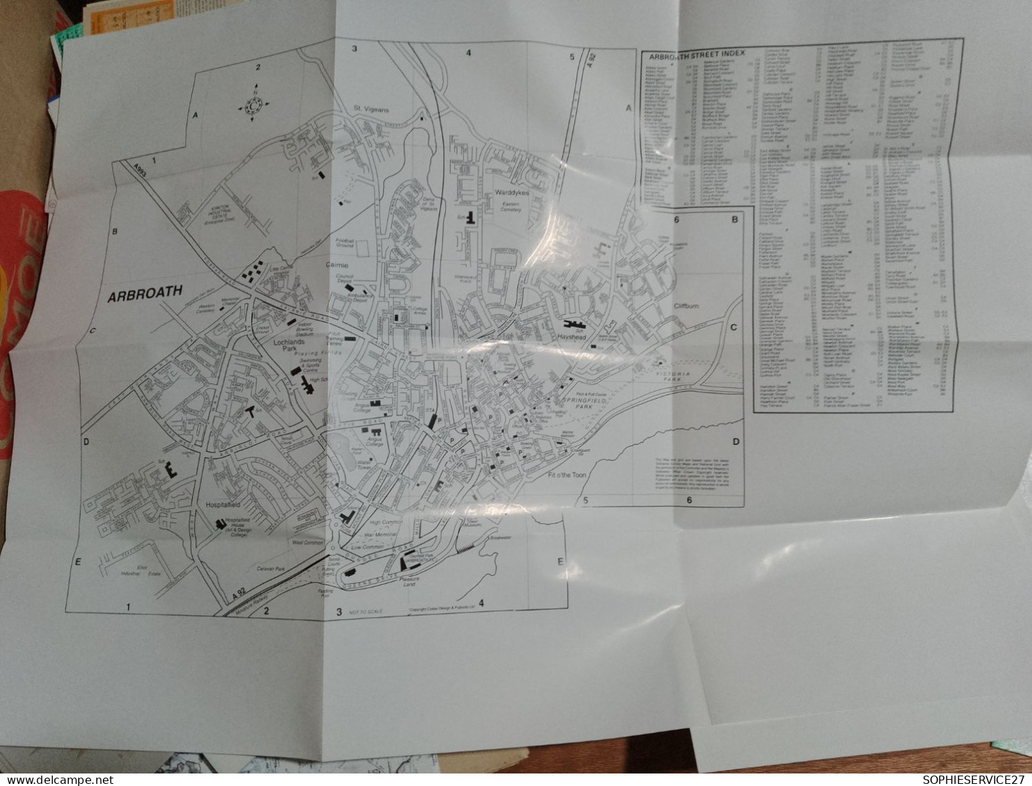 155 //  ARBROATH CARNOUSTIE  / STREET MAP - Europa