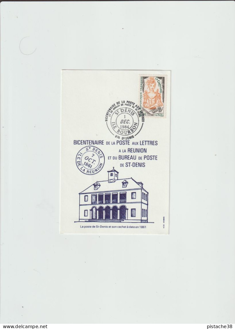 974 ILE DE LA REMUNION - Bicentenaire De La Poste De La REUNION En Date Du 1 Décembre 1984, Beau Tampon - Used Stamps