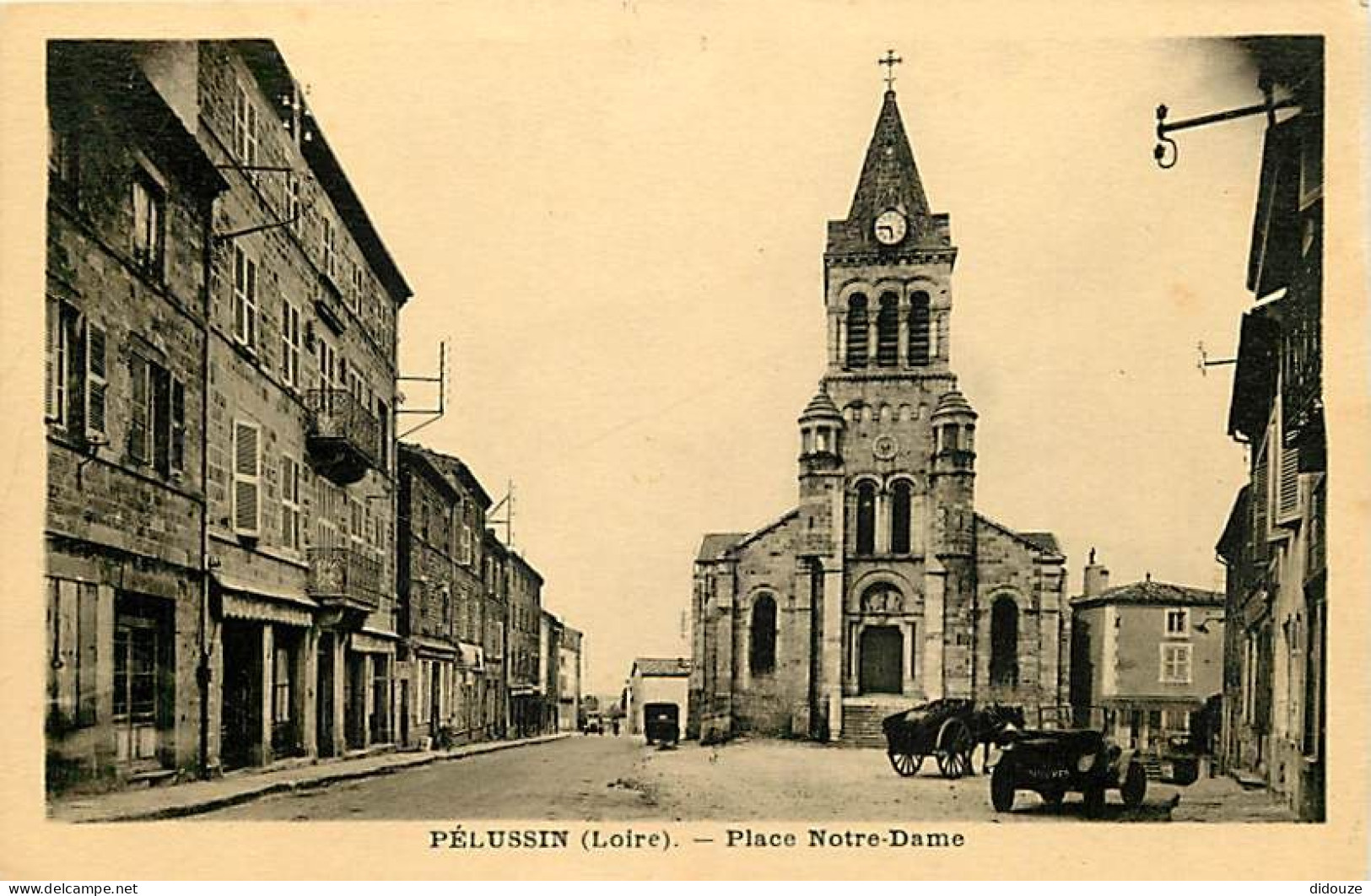 42 - Pélussin - Place Notre Dame - Automobiles - Correspondance - CPA - Voir Scans Recto-Verso - Pelussin