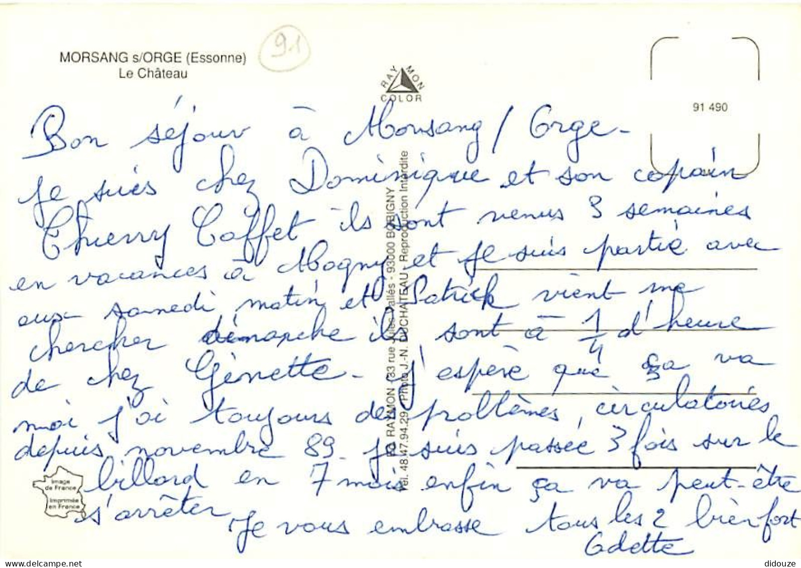 91 - Morsang Sur Orge - Le Château - CPM - Voir Scans Recto-Verso - Morsang Sur Orge