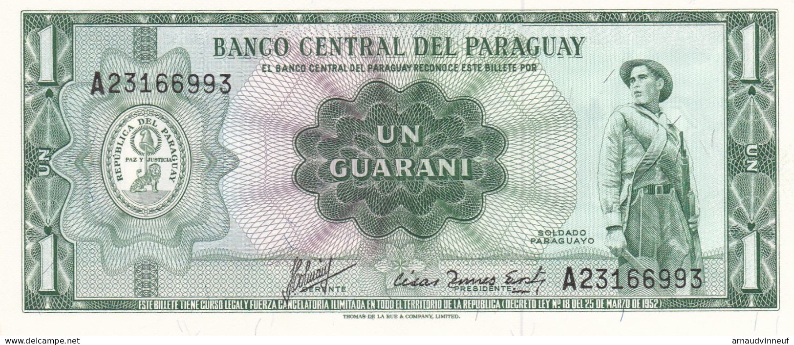 BANCO CENTRAL DEL PARAGUAY UN GUARANI - Paraguay