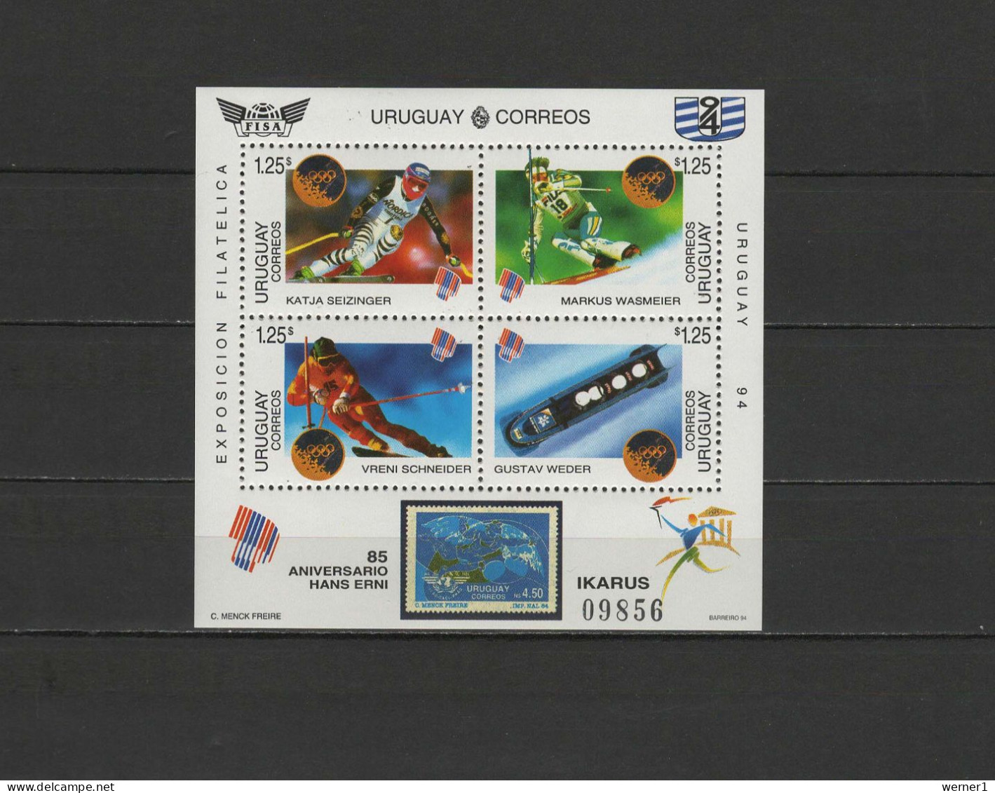 Uruguay 1994 Olympic Games Lillehammer S/s MNH - Inverno1994: Lillehammer