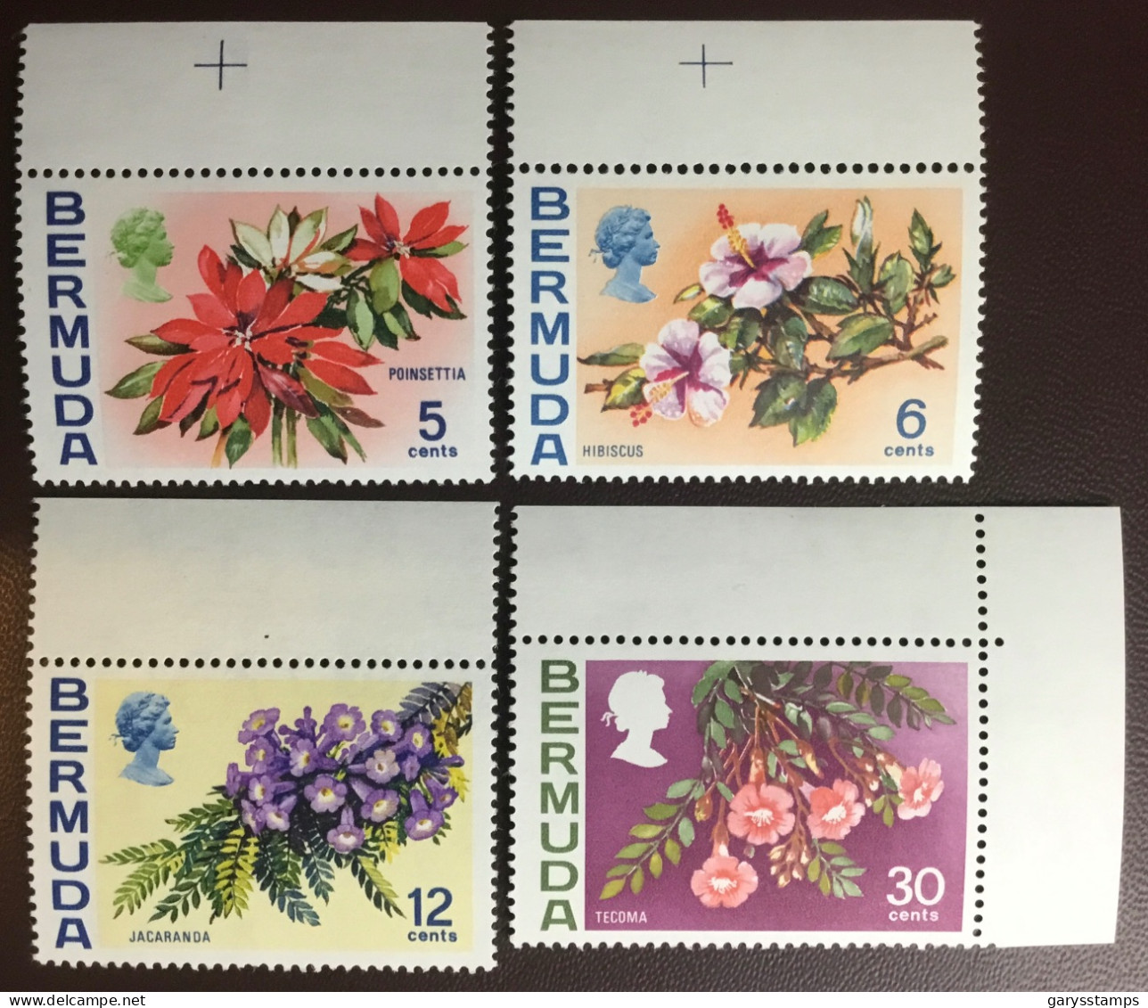 Bermuda 1974 - 1976 Flowers Watermark Upright Definitives Set Mi 244-260 MNH - Autres & Non Classés