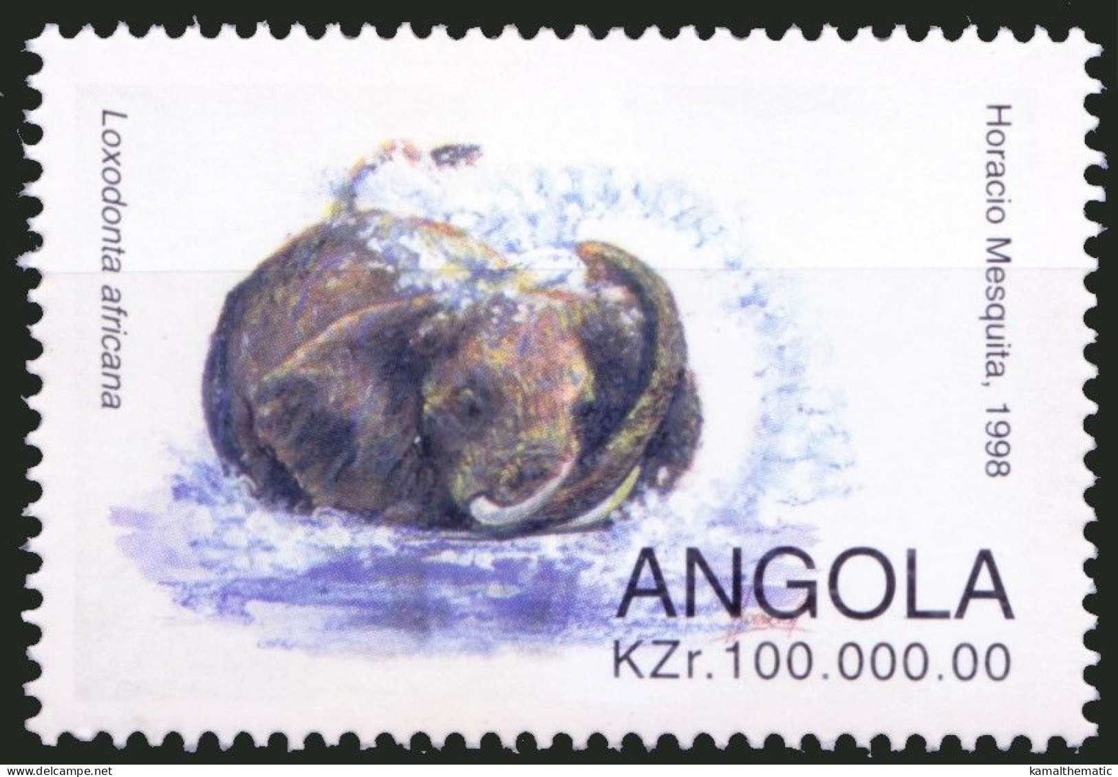 Angola 1998 MNH, African Elephant, Wild Animals - Olifanten