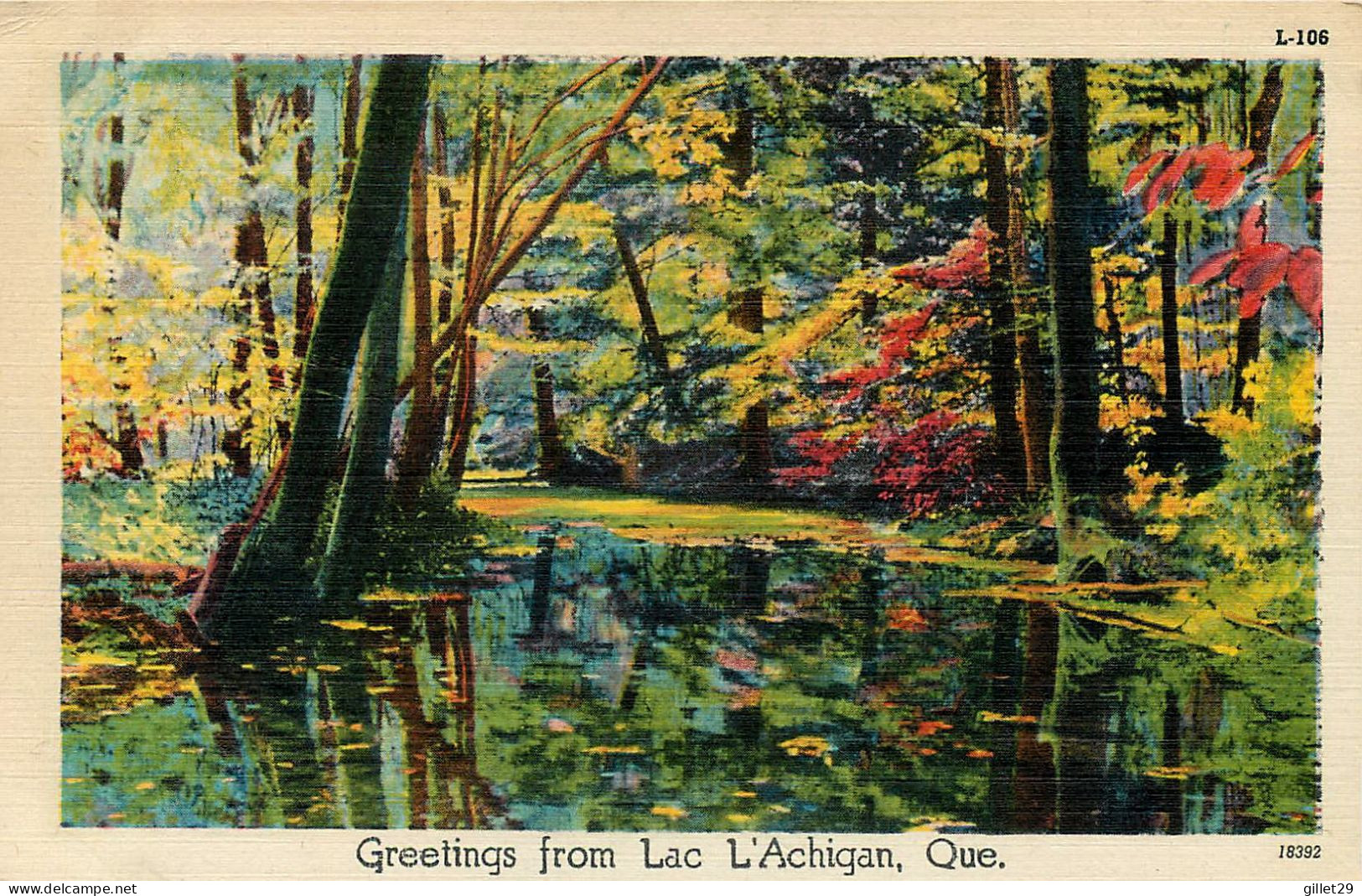 LAC L'ACHIGAN, QUÉBEC - GREETINGS FROM LAC L'ACHIGAN, QUÉBEC - COLOURPICTURE PUBLICATION - - Other & Unclassified