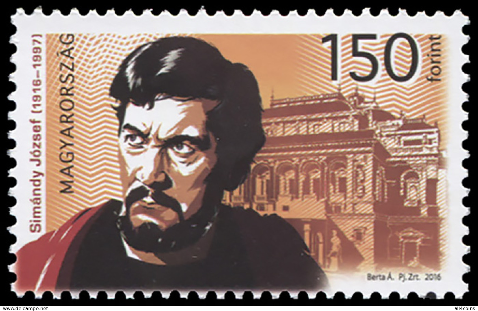 Hungary 2016. Centenary Of Birth Of József Simándy (MNH OG) Stamp - Nuovi