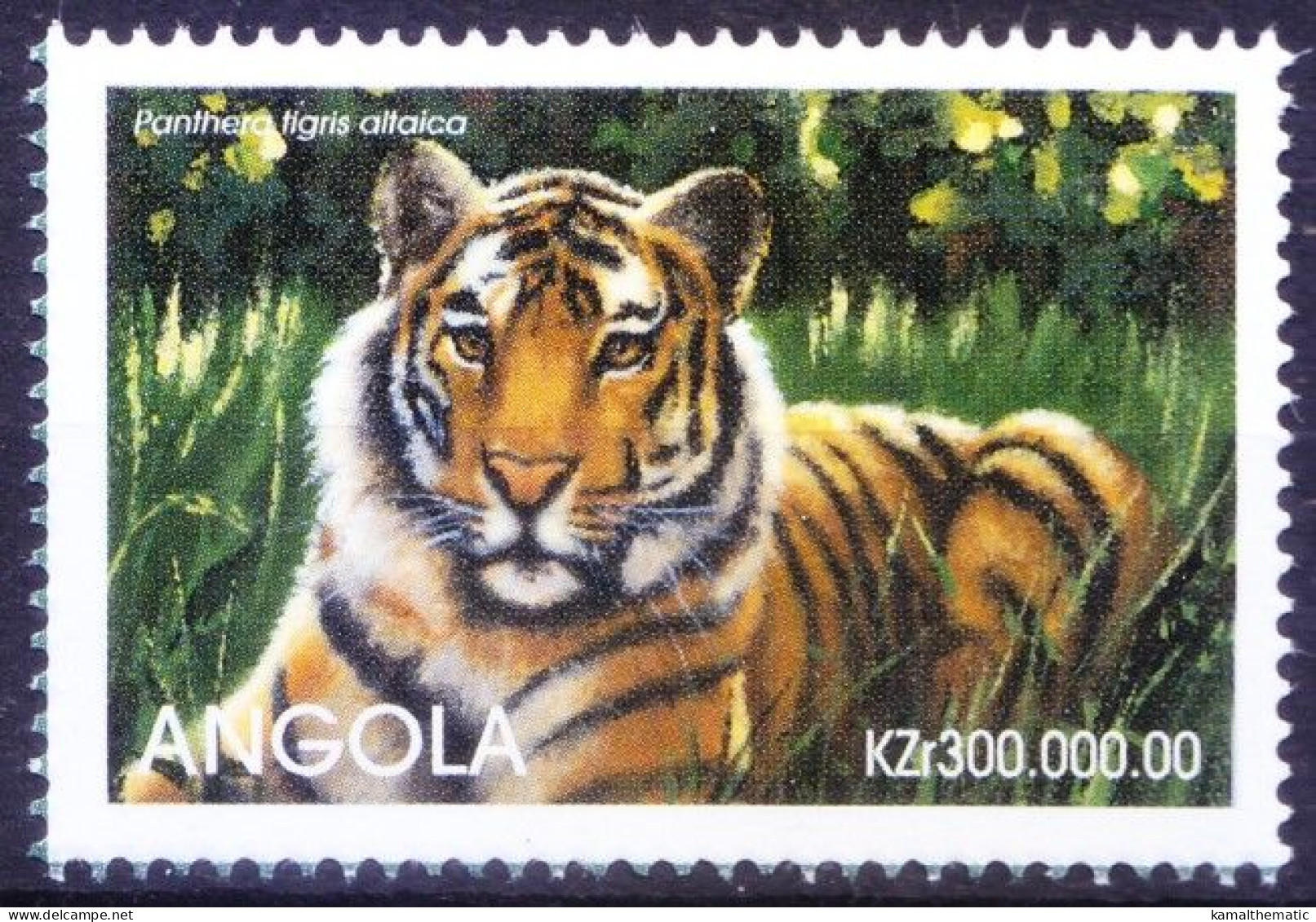 Angola 1999 MNH, Siberian Tiger, Endangered Animals Of The World - Félins