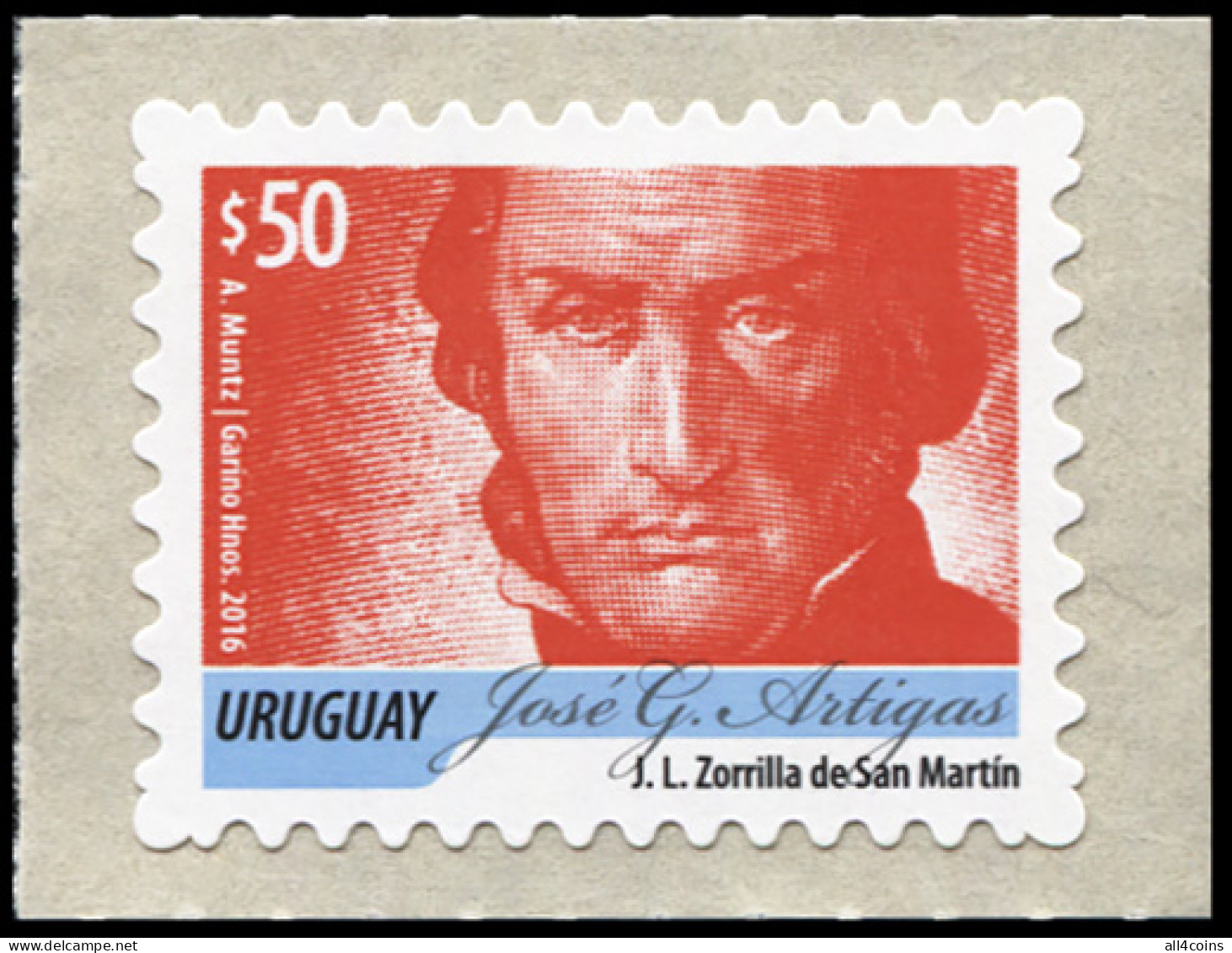 Uruguay 2016. José Gervasio Artigas - Sealing Wax (MNH OG) Stamp - Uruguay