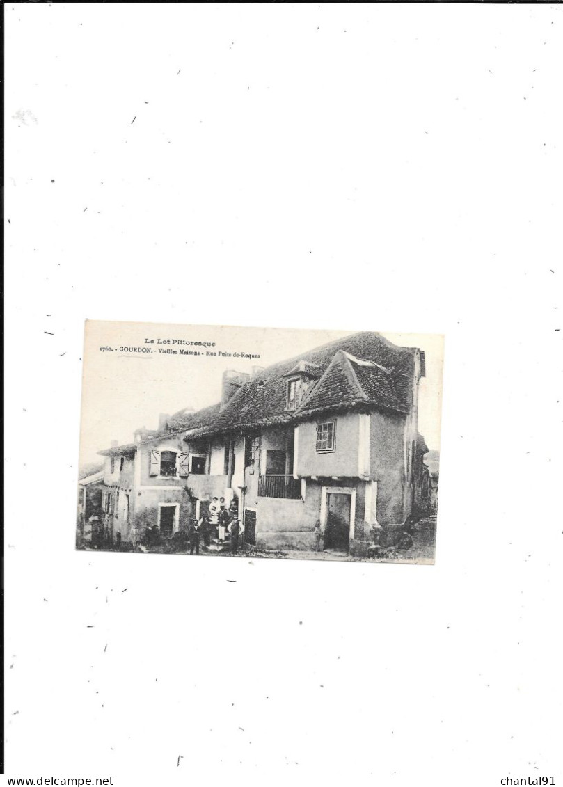 CARTE POSTALE 46 GOURDON VIEILLES MAISONS - Gourdon