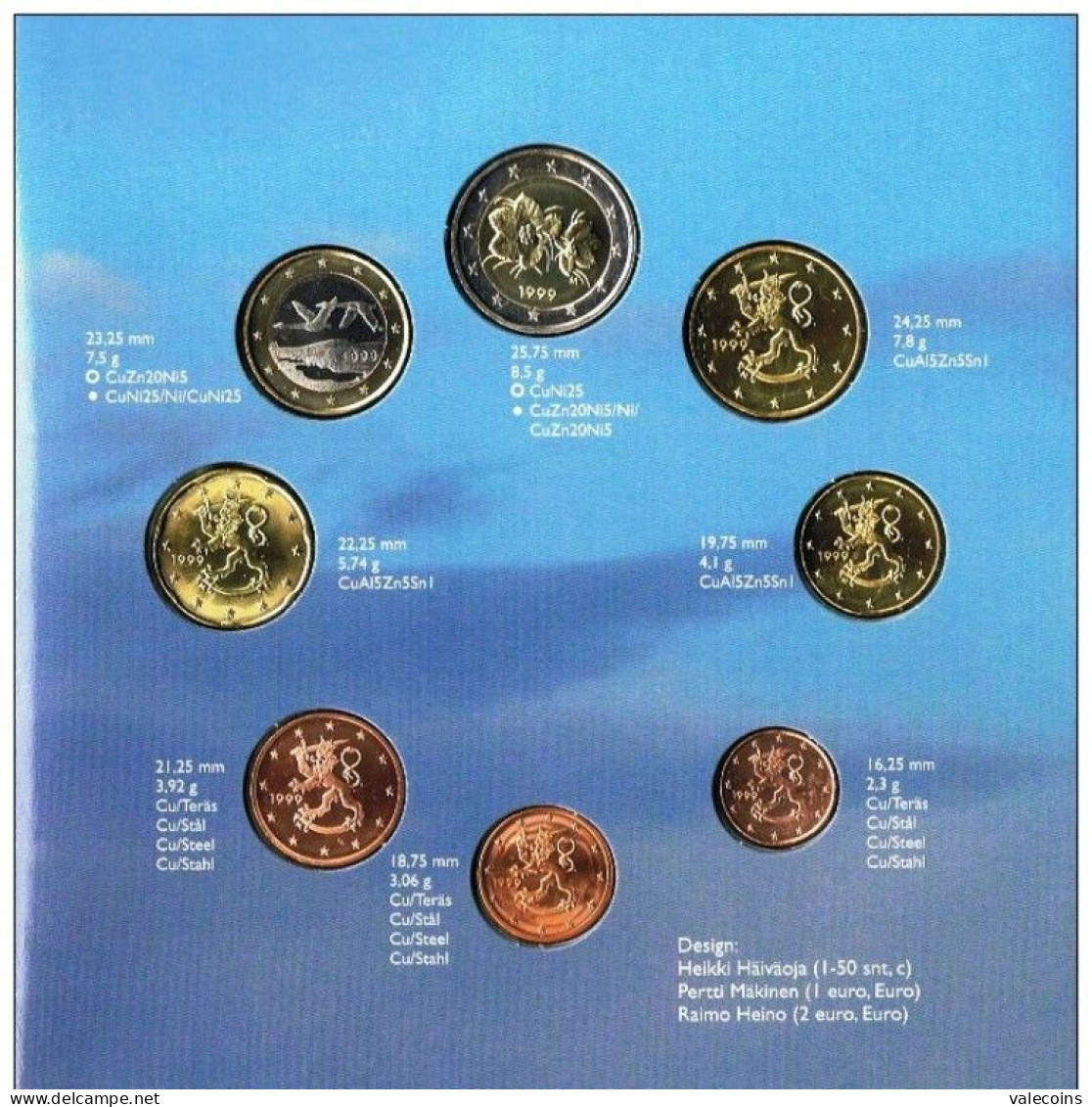FINLANDIA SUOMI FINLAND FINNLAND - 24 COINS - KMS OFFICIAL ISSUE 1999-2000-2001 YEAR SET - LIMITED ISSUE - Finlandia